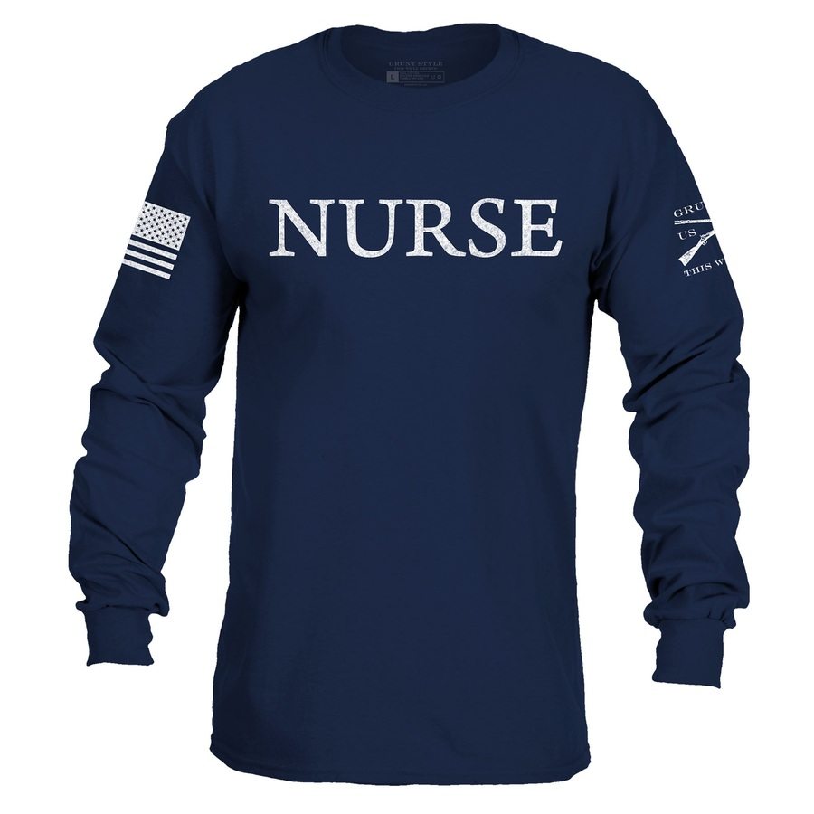 Nurse Defined Long Sleeve - Navy - Image 3