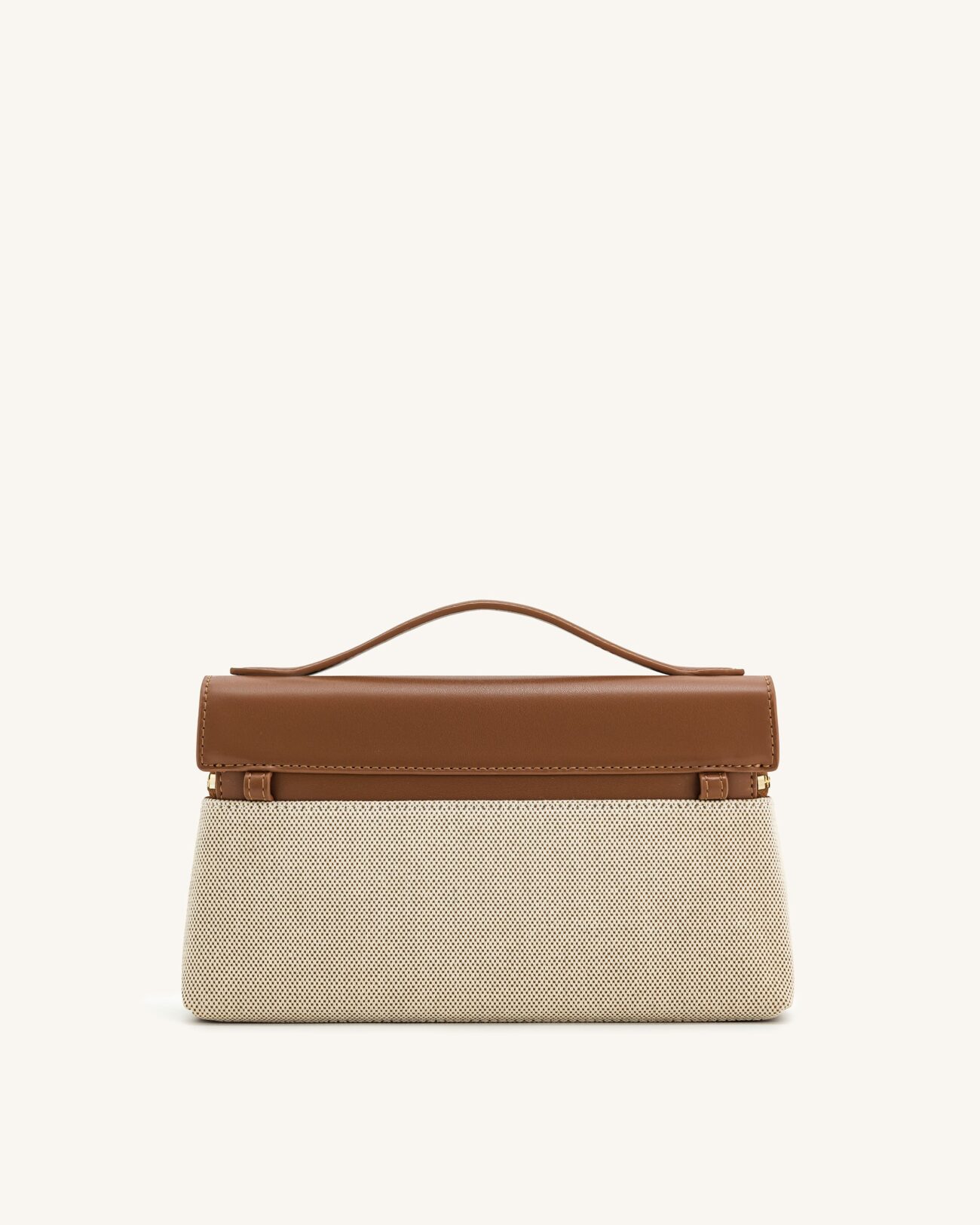 Thea Top Handle Bag - Brown Canvas - Image 3