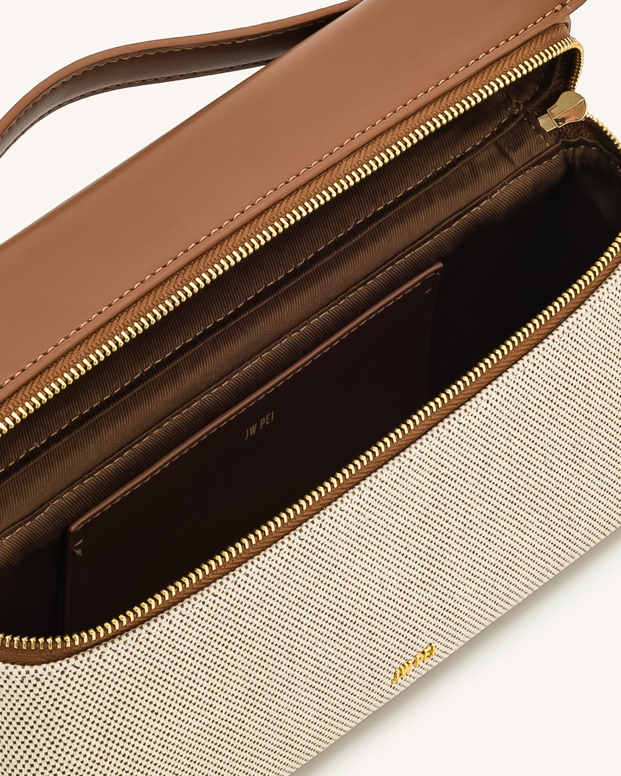 Thea Top Handle Bag - Brown Canvas - Image 4
