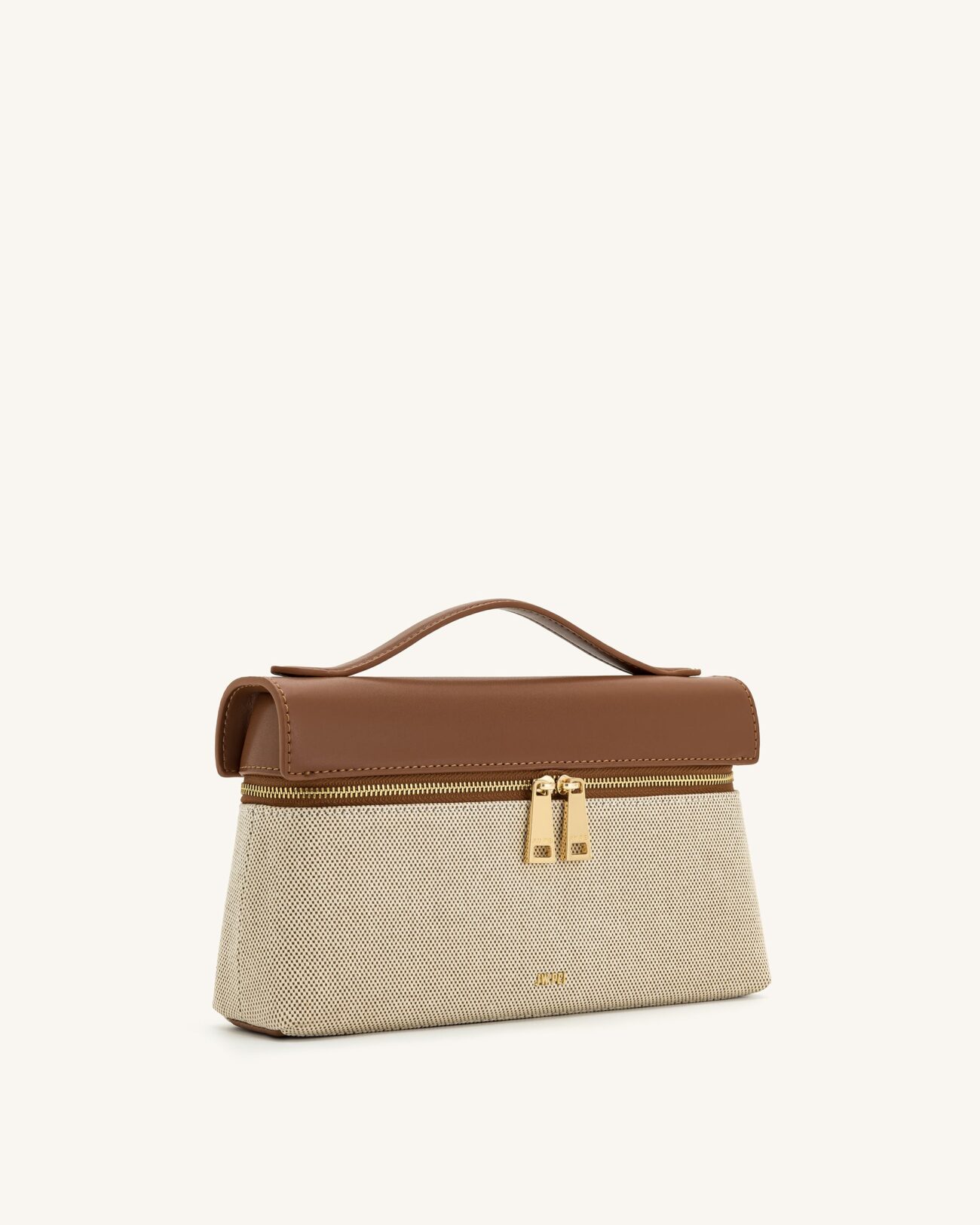 Thea Top Handle Bag - Brown Canvas - Image 2
