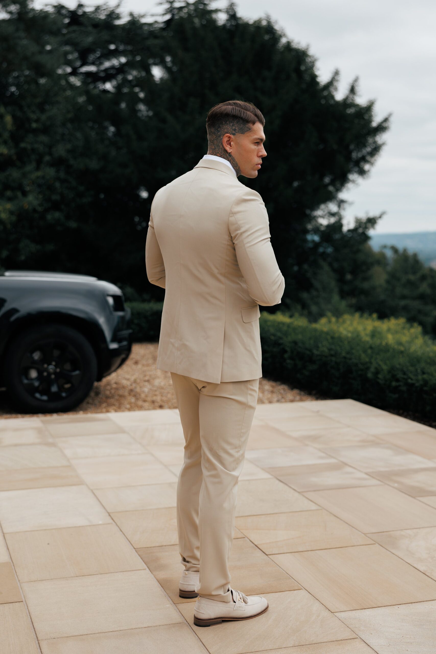 Father Sons Slim Formal Suit Jacket Beige - FSJKT012 - Image 8
