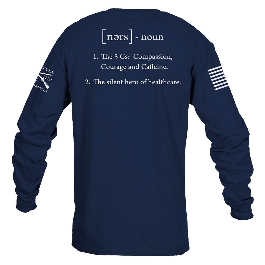 Nurse Defined Long Sleeve - Navy - Image 4