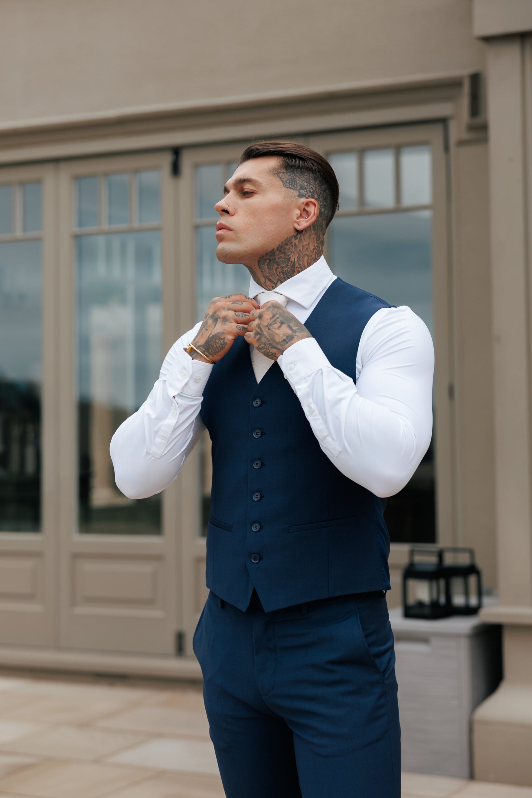 Father Sons Slim Formal Waistcoat Navy - FSW012 - Image 18