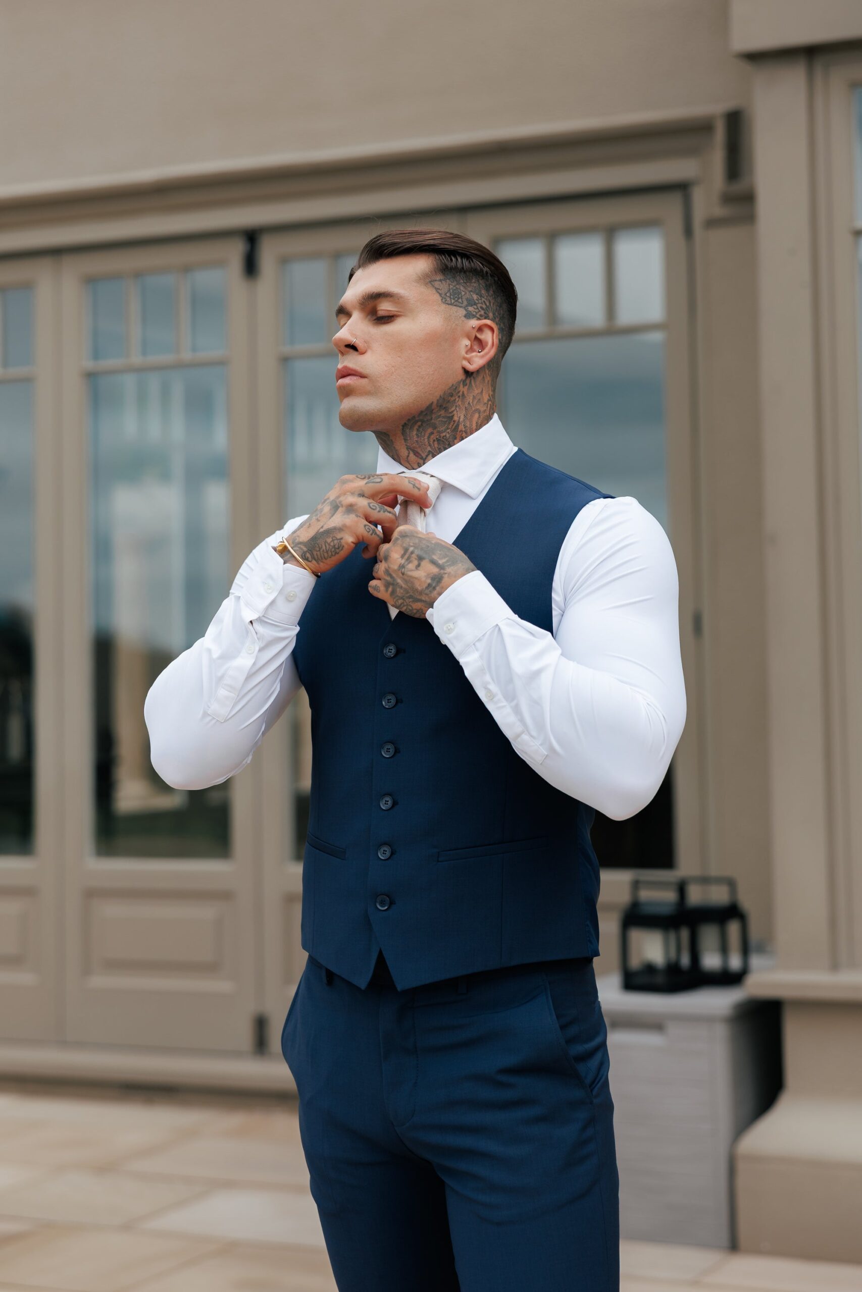 Father Sons Slim Formal Waistcoat Navy - FSW012 - Image 17