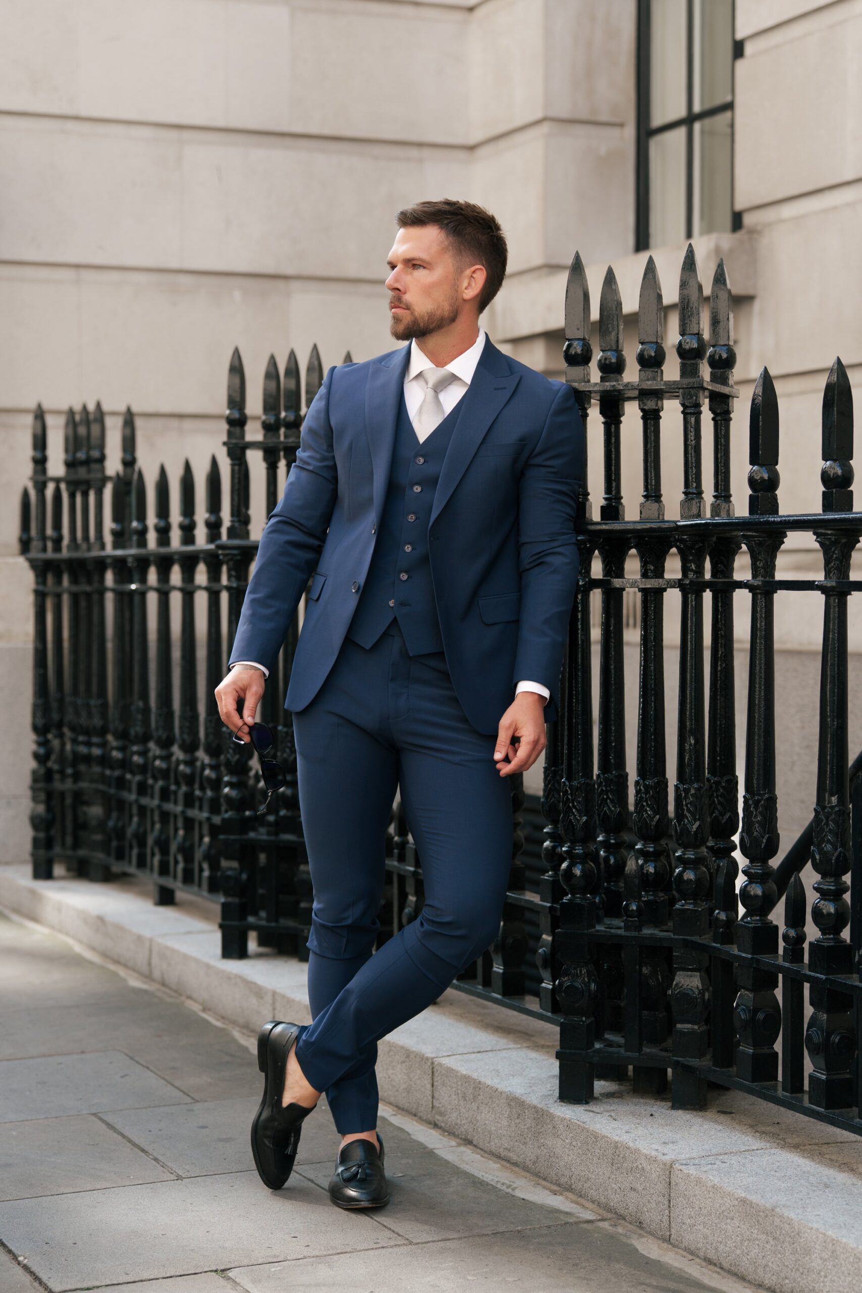 Father Sons Slim Formal Waistcoat Navy - FSW012 - Image 11