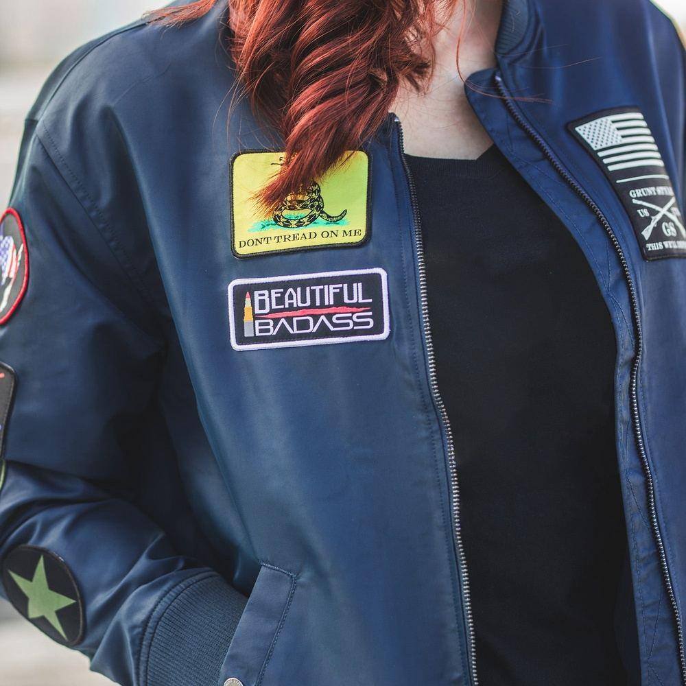 Women's Classified Bomber Jacket - Navy - Image 9