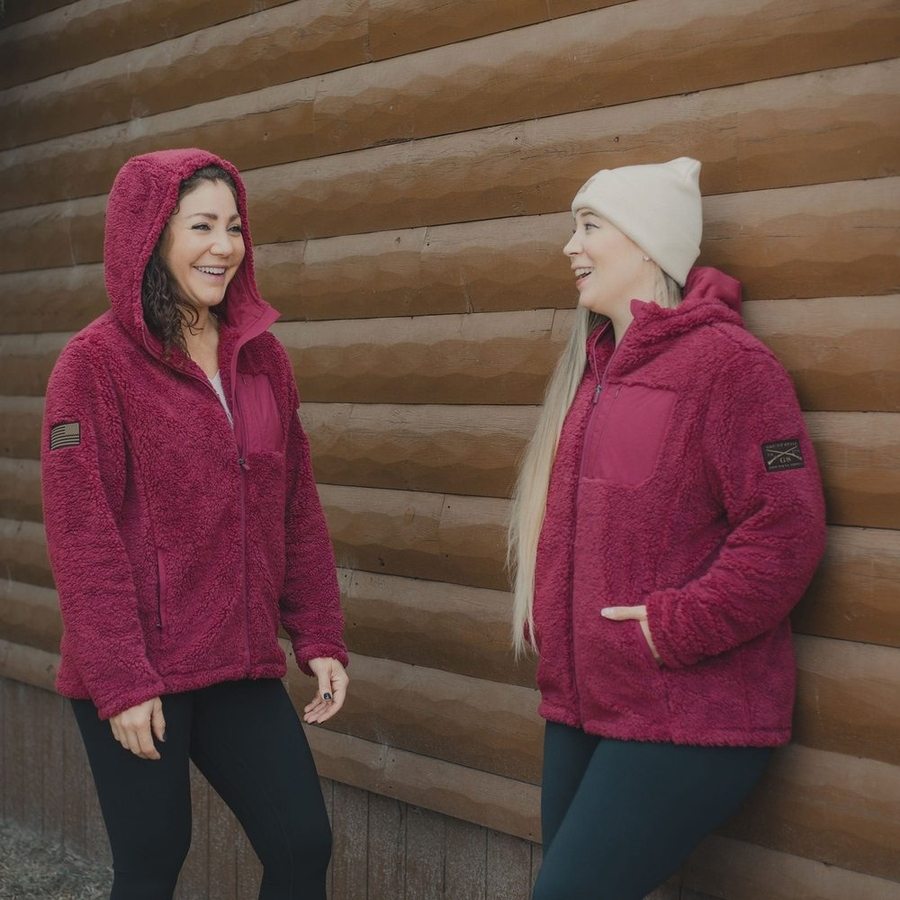 Women's Standard Issue Sherpa Fleece - Red Plum - Image 6