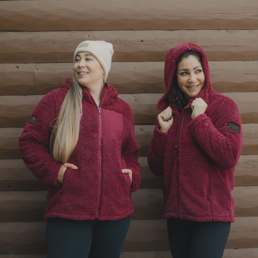 Women's Standard Issue Sherpa Fleece - Red Plum - Image 5