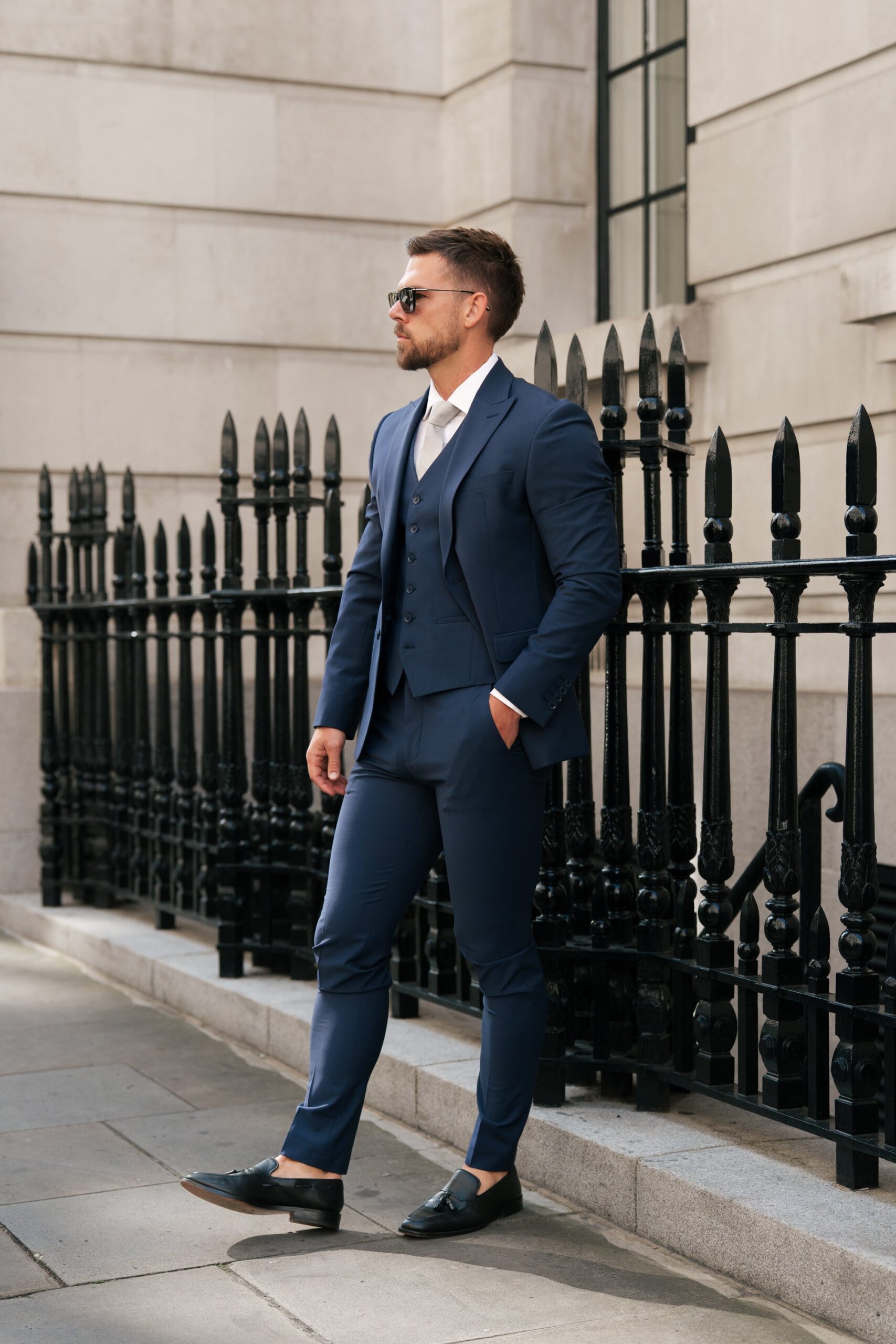 Father Sons Slim Formal Waistcoat Navy - FSW012 - Image 12