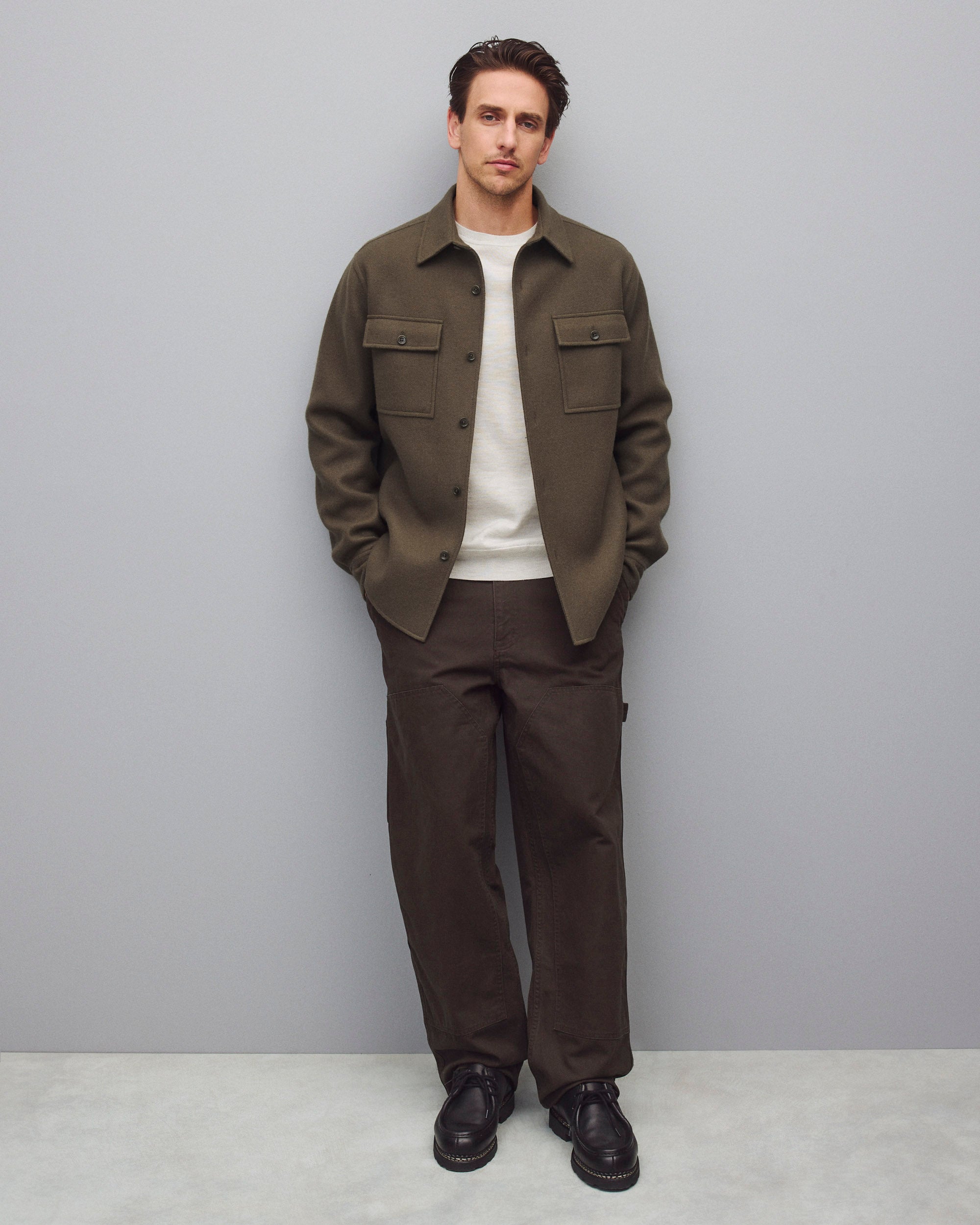 Cotton Canvas Relaxed Double Knee Pant - Image 2