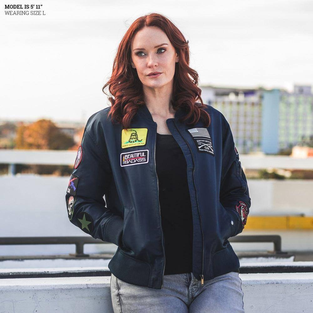 Women's Classified Bomber Jacket - Navy - Image 2