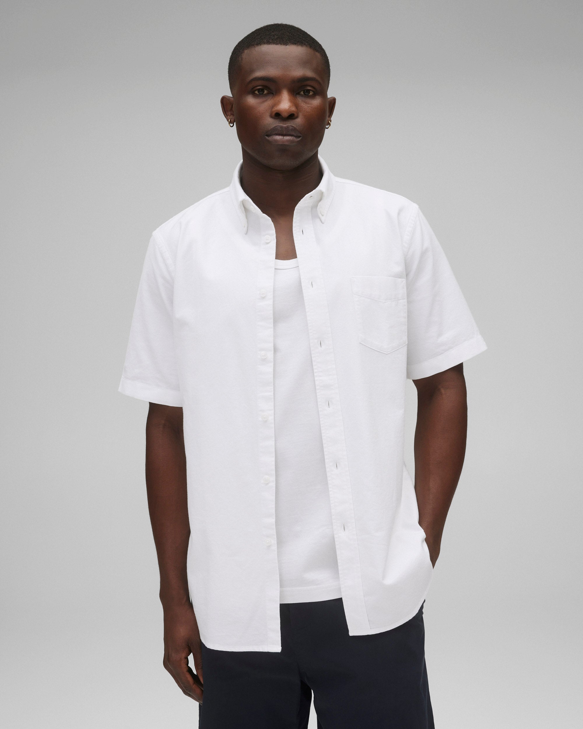 Cotton Oxford Prep Standard Short Sleeve Shirt - Image 2
