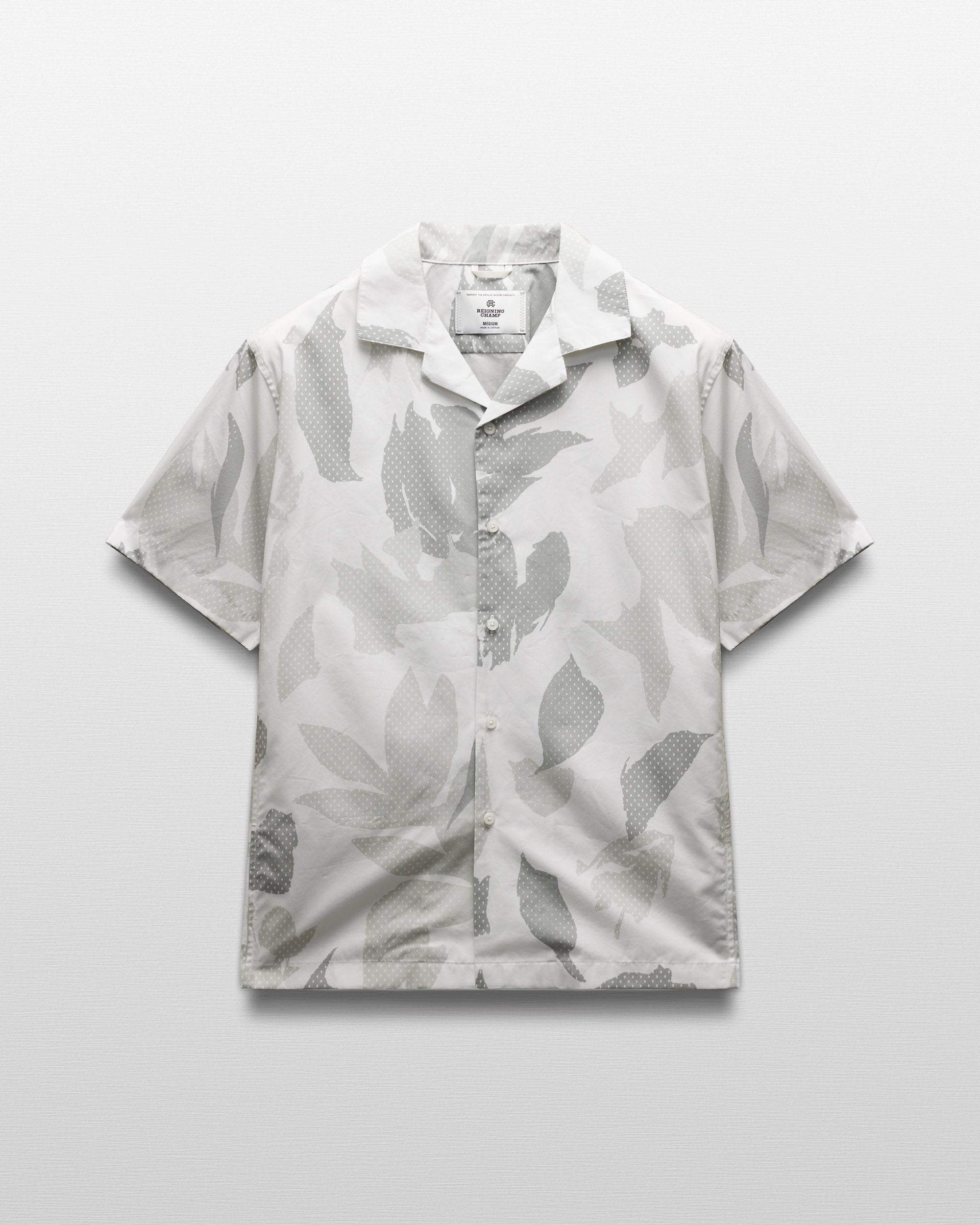 Cotton Poplin Botanical Relaxed Camp Shirt - Image 8