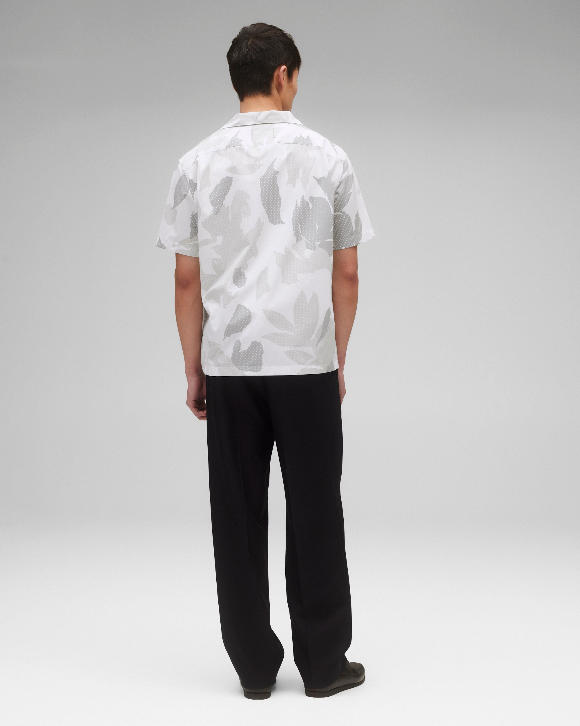 Cotton Poplin Botanical Relaxed Camp Shirt - Image 5