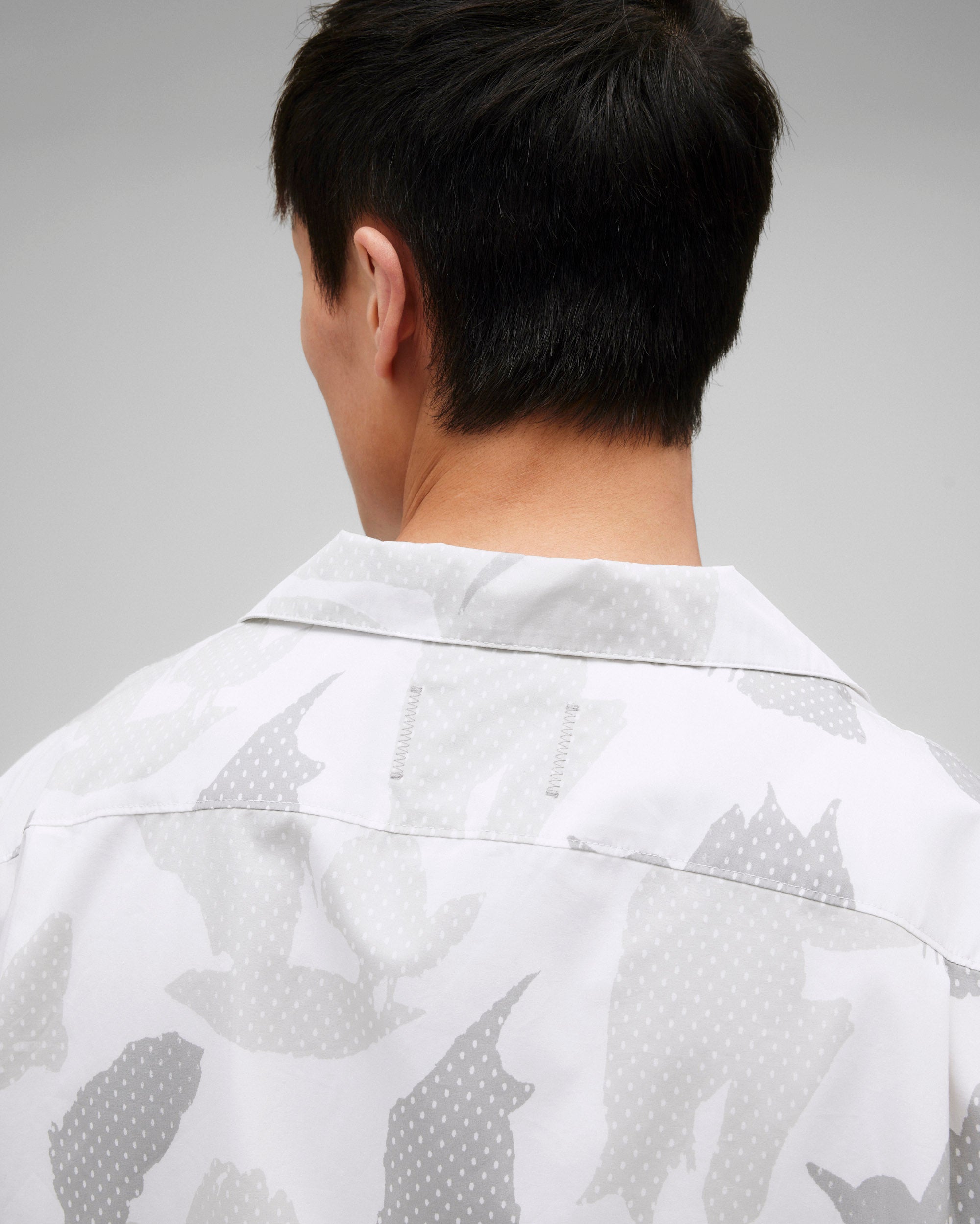 Cotton Poplin Botanical Relaxed Camp Shirt - Image 7