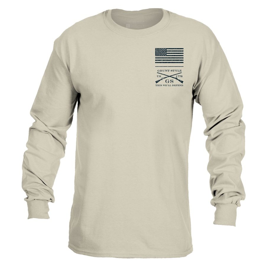 Red Blood Blue Collar™ Long Sleeve - Sand - Image 3